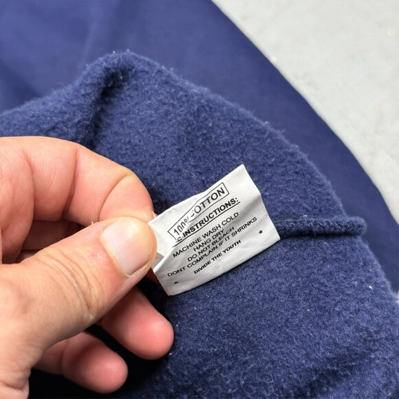 Dividetheyouth Full Zip Hoodie Puff Print Embroidered Blue Medium - Picture 8 of 10